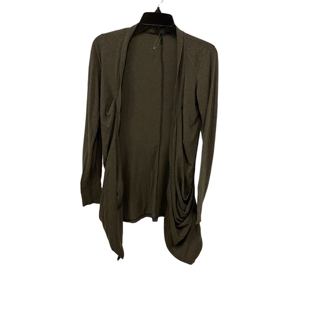 United Colors of Benetton Asymmetrical Open Front Cardigan Brown Small Small